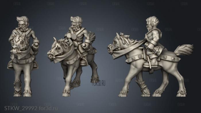 light cavalry musician stl model for CNC