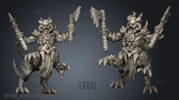 lizard ogre stl model for CNC