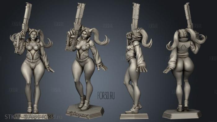 Rebecca Edgerunners smiling standing 3d stl модель для ЧПУ