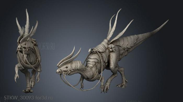 Dilophosaurus Lord The saddle stl model for CNC