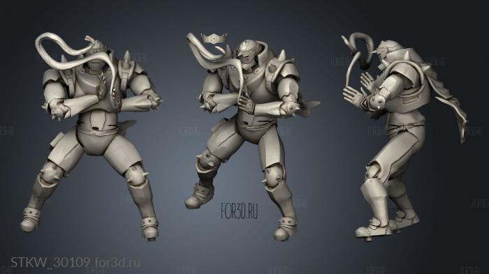 Diorama Alphonse Elric brazo Derecho stl model for CNC