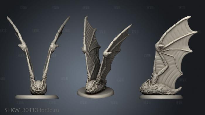 Dire Bat stl model for CNC