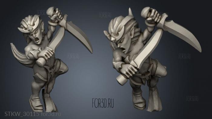 dire elf blood seeker stl model for CNC