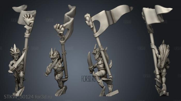 dire elf blood seeker heart blank banner stl model for CNC