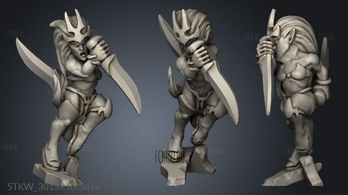 dire elf blood seeker stl model for CNC