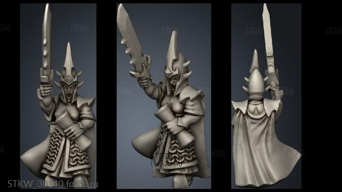 Dire Elf Bolt Thrower crew stl model for CNC