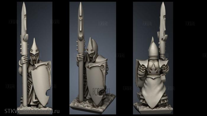 dire elf spear blank shields stl model for CNC