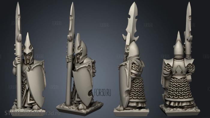 dire elf spear blank shields stl model for CNC