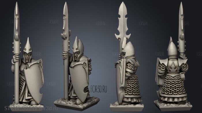 dire elf spear blank shields stl model for CNC