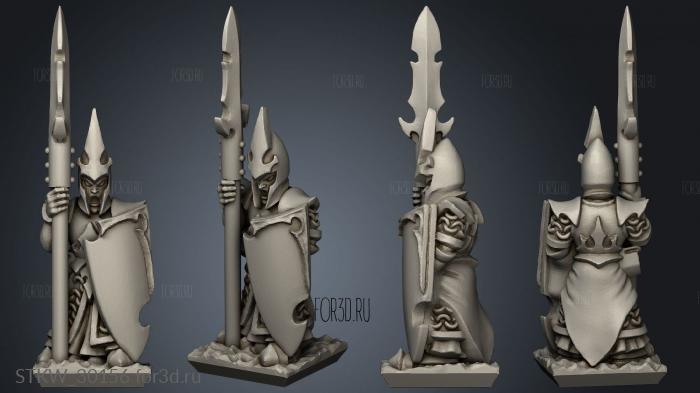 dire elf spear blank shields stl model for CNC