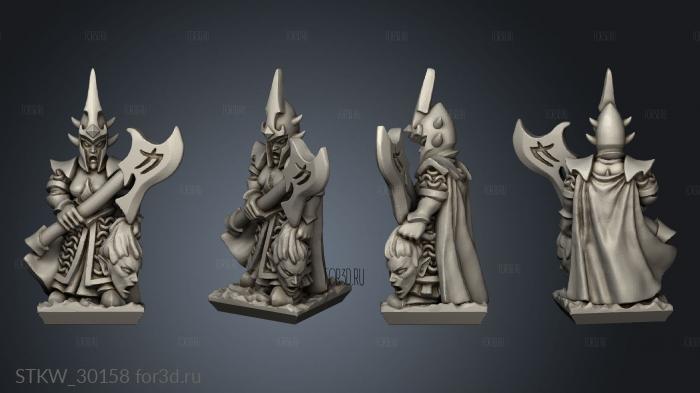 dire elf spear blank shields champion stl model for CNC