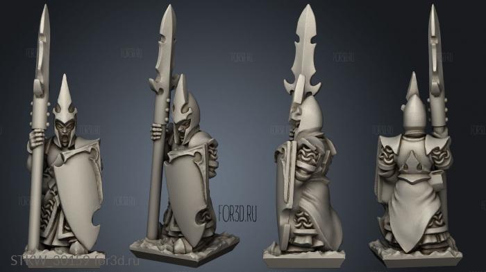 dire elf spear blank shields stl model for CNC