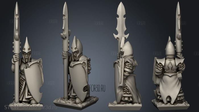 dire elf spear blank shields stl model for CNC