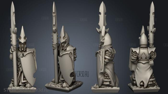 dire elf spear blank shields stl model for CNC