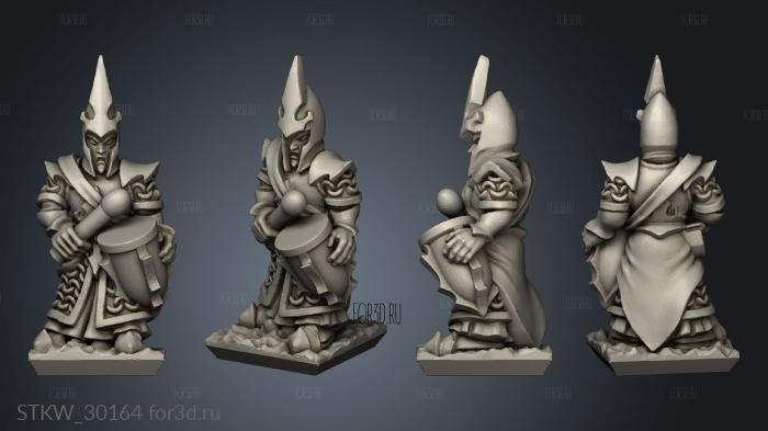 dire elf spear blank shields musician stl model for CNC