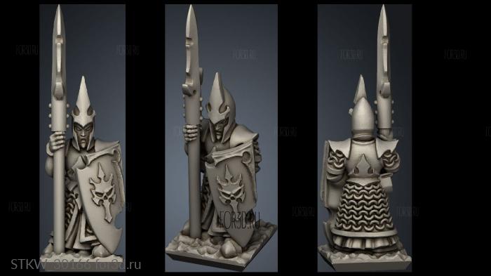 dire elf spear skull shields stl model for CNC