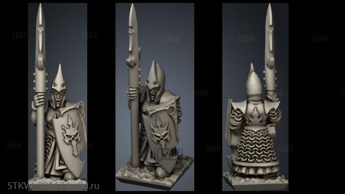 dire elf spear skull shields stl model for CNC