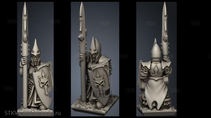 dire elf spear skull shields stl model for CNC