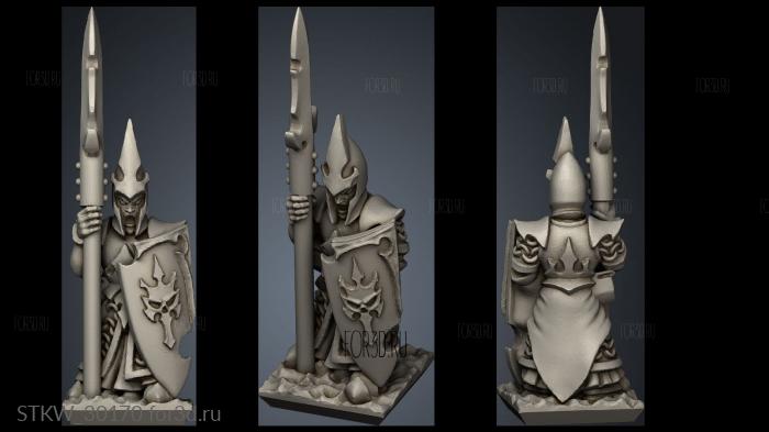 dire elf spear skull shields stl model for CNC