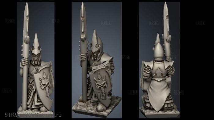 dire elf spear skull shields stl model for CNC