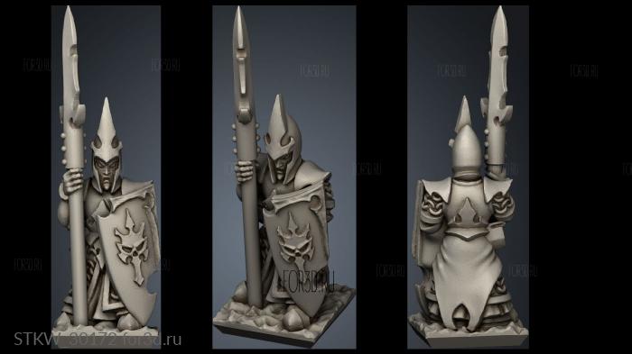 dire elf spear skull shields stl model for CNC