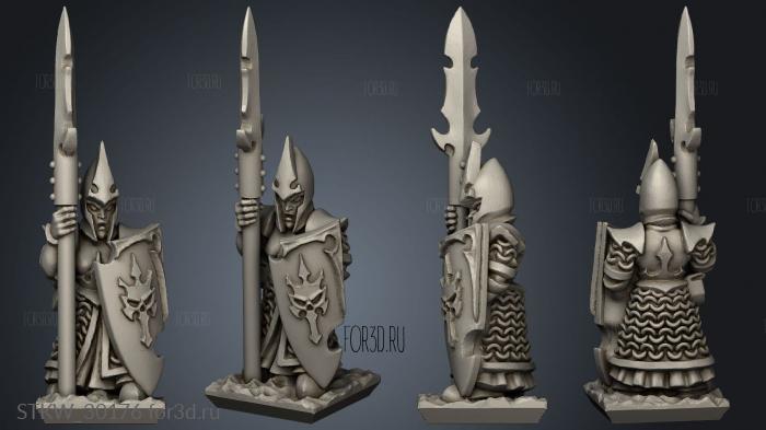 dire elf spear skull shields stl model for CNC