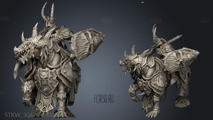 Dire Knight stl model for CNC