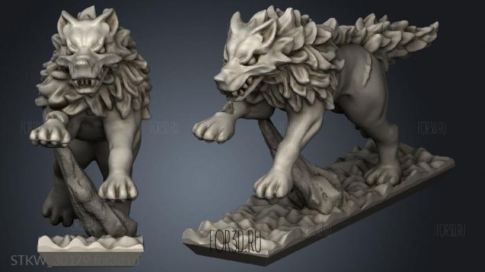 dire wolf stl model for CNC