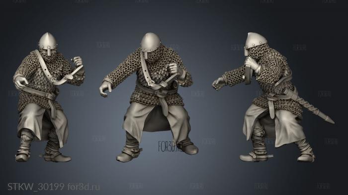 Dismounted Knights Knight stl model for CNC