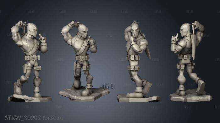 Disney Infinity Deadpool stl model for CNC