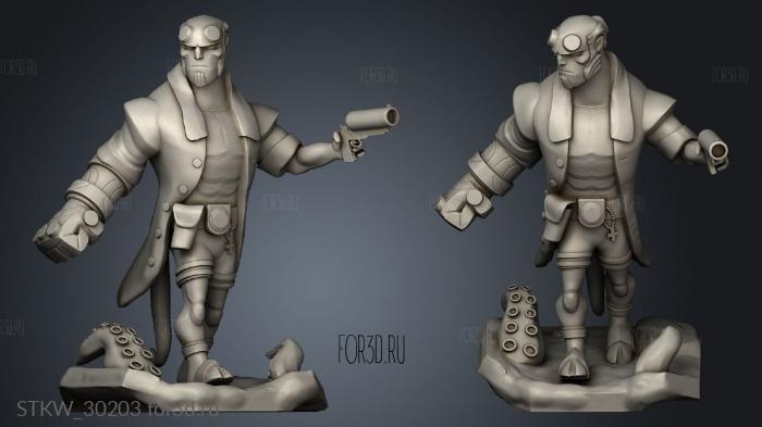 Disney Infinity Hellboy stl model for CNC