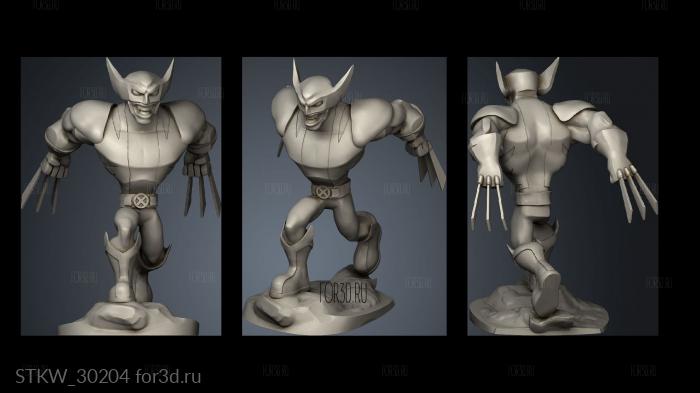 Disney Infinity Wolverine stl model for CNC