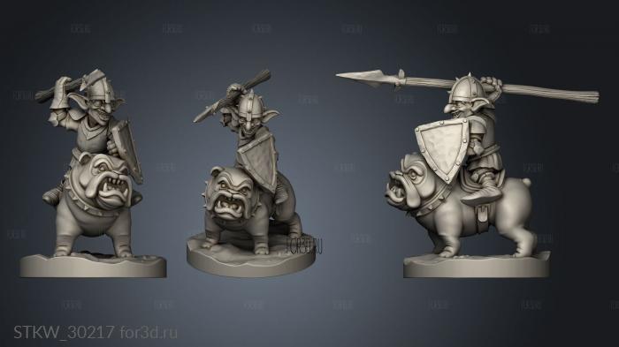 Dog Cavalry stl model for CNC