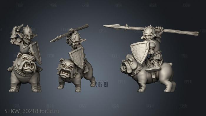 Dog Cavalry stl model for CNC