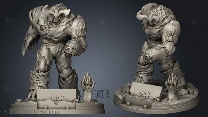 DOOM Cyberdemon Cyber first stl model for CNC