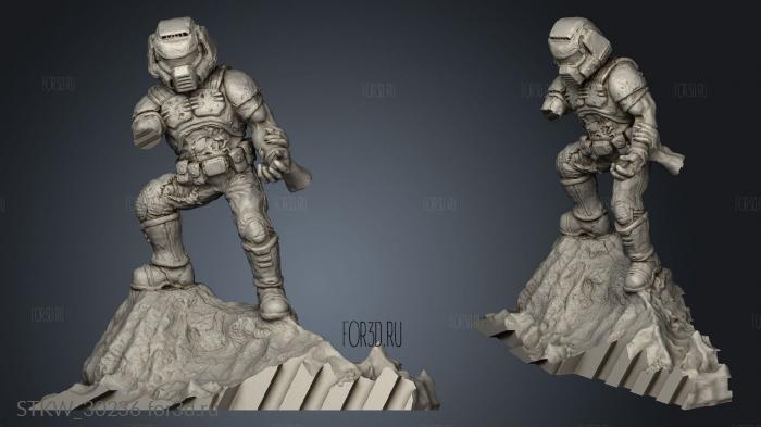 doom knee deep in the dead Ruben Castanho stl model for CNC