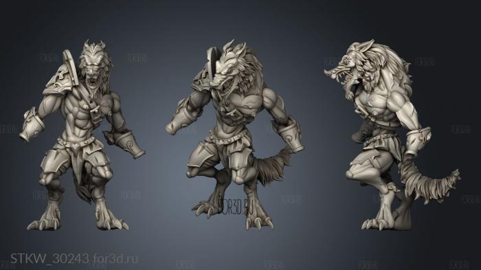 Doran Leader the Bloodthirsty Vampire Wolf stl model for CNC