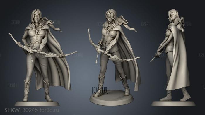 Dota Anime Mirana stl model for CNC