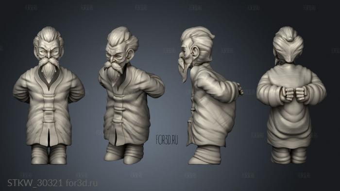 dragon ball jackie chan master roshi sculpt stl model for CNC