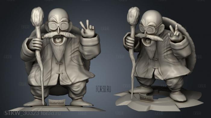 Dragon Ball Master Roshi mestre matenrou stl model for CNC