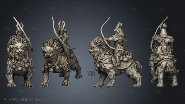 Dragon Empire Komainu Archer Bow stl model for CNC