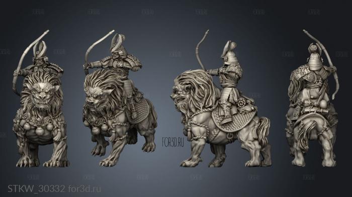 Dragon Empire Komainu Archer Bow stl model for CNC