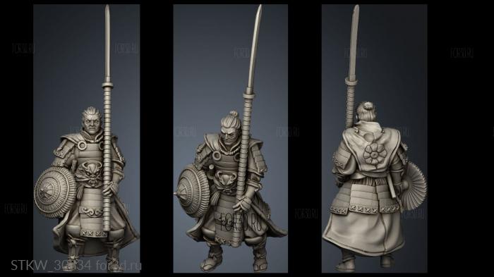 Dragon Empire Ashigaru stl model for CNC