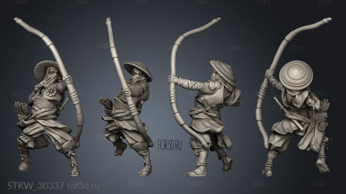 Dragon Empire Ashigaru Archers bow stl model for CNC