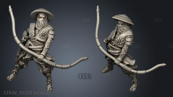 Dragon Empire Ashigaru Archers Bow stl model for CNC