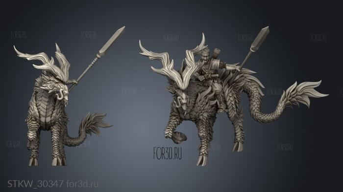 Dragon Empire Kirin Riders stl model for CNC