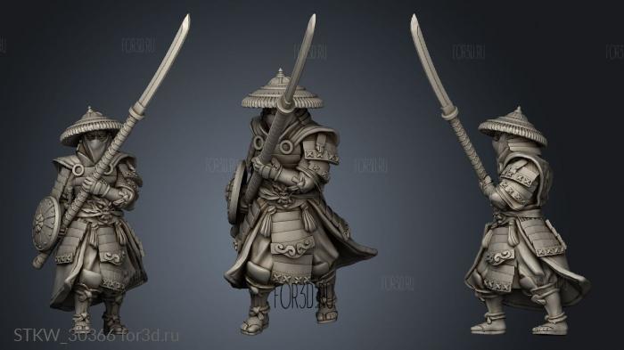 Dragon Empire with Ashigaru Spear stl model for CNC