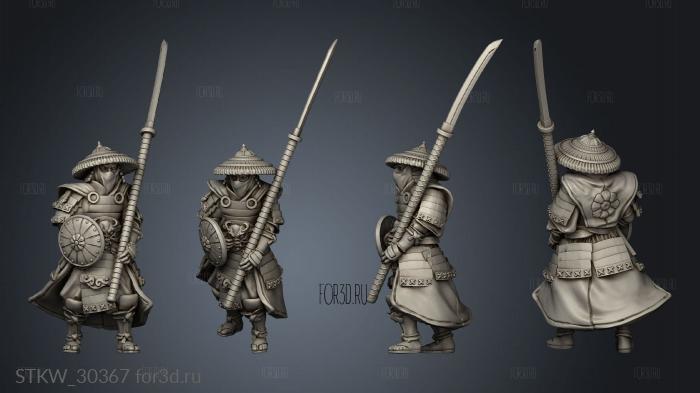 Dragon Empire with Ashigaru Spear stl model for CNC