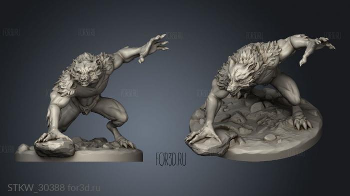 Dragon Trapper Throwback Werewolf wolf stl model for CNC