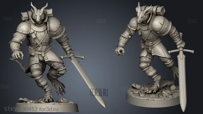 Dragon War Draxi Soldiers Male Born stl model for CNC